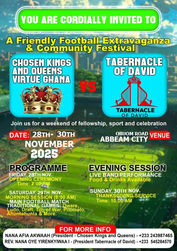 A Friendly Football Extravaganza & Community Festival flyer